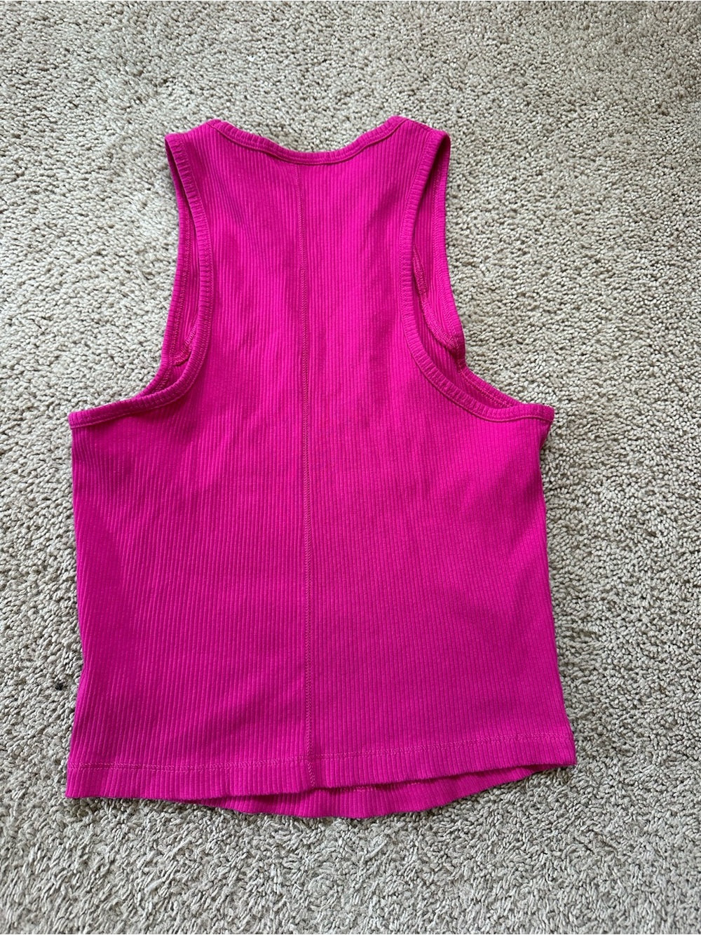 Gymshark Hot Pink Ribbed Tank. - Picture 4 of 5